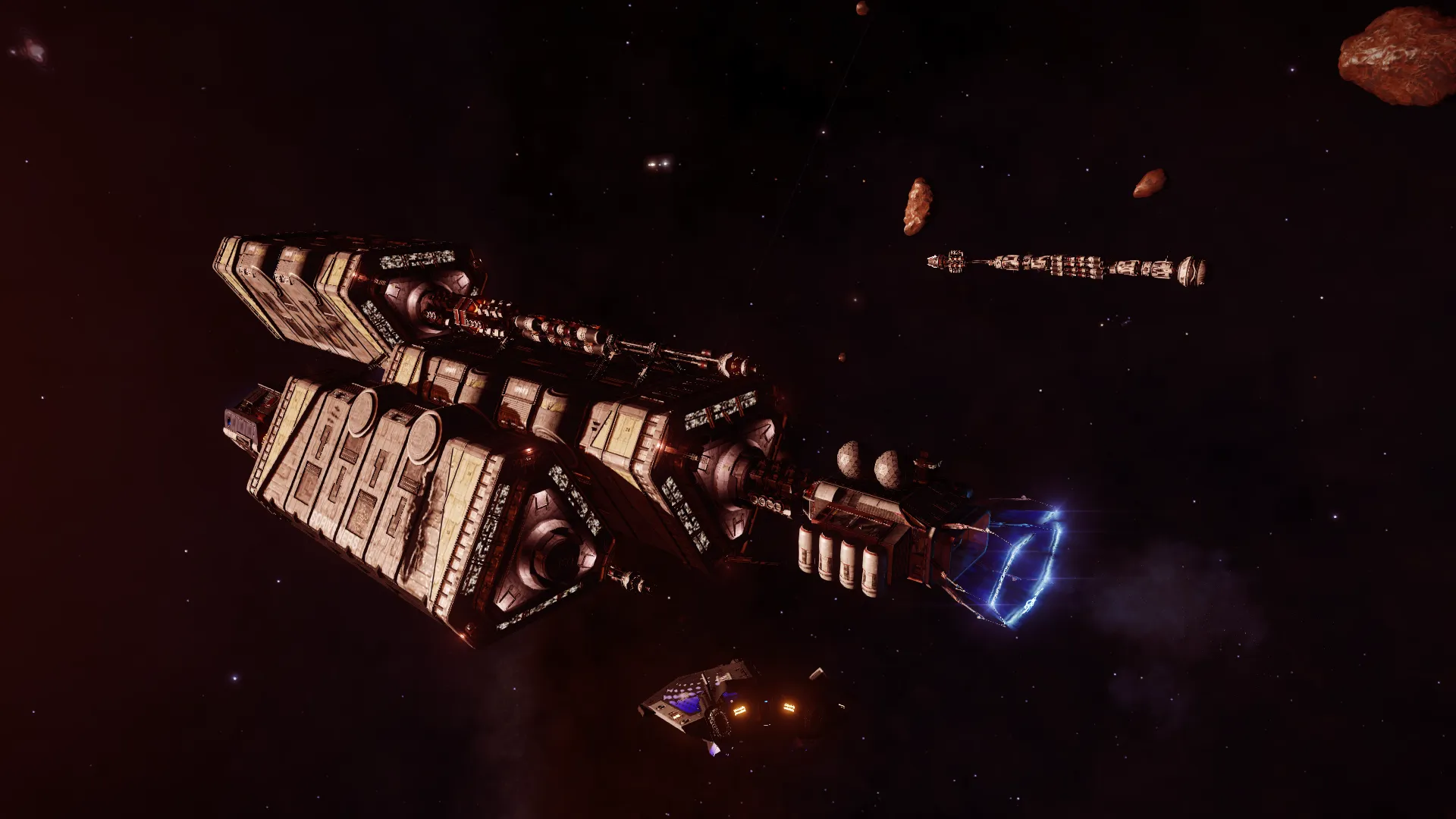 The Scrivener clan’s Dredger(near) and the Hesperus(far)